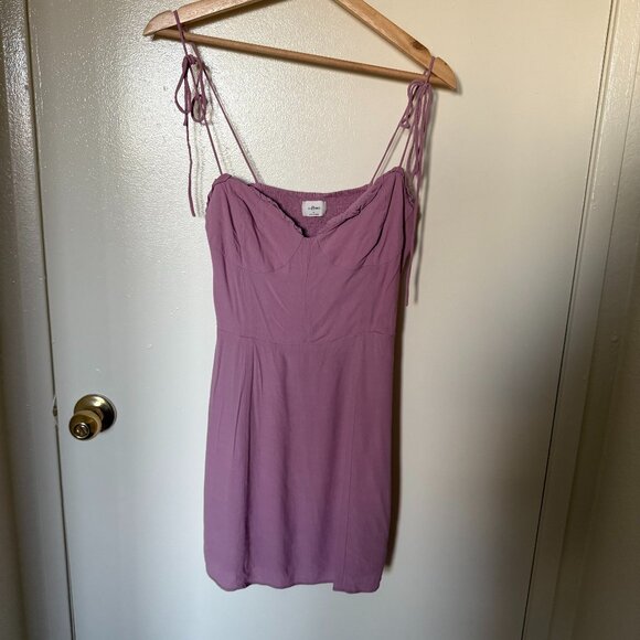 Aritzia Wilfred Fable Bustier Mini Dress In Orchid Petal US 8 - Picture 2 of 7